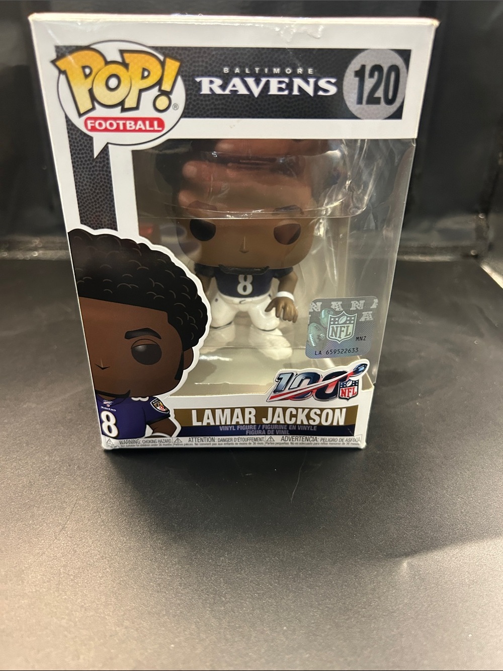 Funko Pop! Football Lamar Jackson - Purple Jersey with White Pants